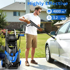 Pressure Washer 4800PSI With 4 Quick Connect Nozzles, Inlet Hose, Filter And 500ML Soap Tank