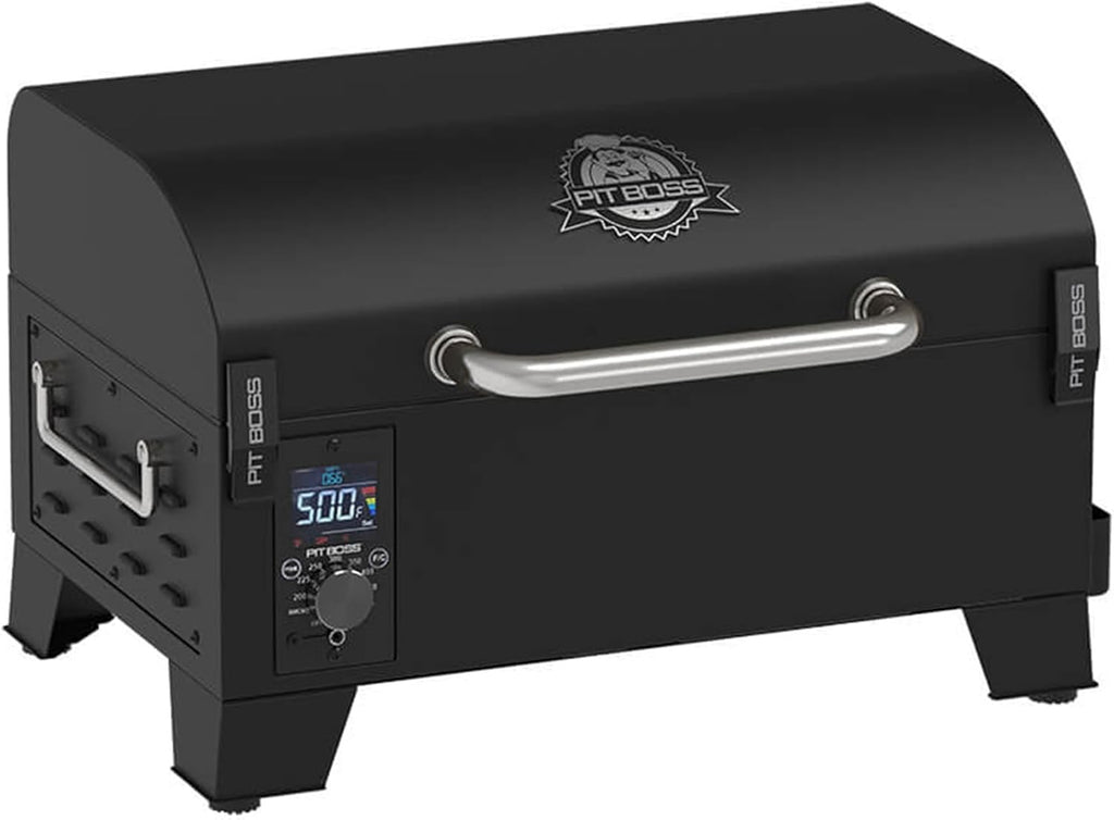Pit Boss Table Top Wood Pellet Grill, Black, 7 lb Hopper, 24.8 in L x 18.7 in W x 14.2 in H - PB150PPG 11091