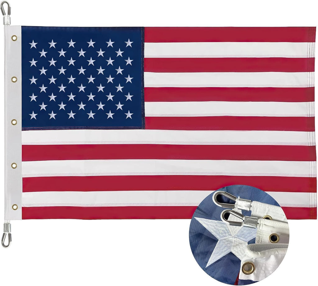 American Flag 15x25 ft Heavy Duty 420D Polyester With 6 Brass Grommets