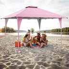 Costway Pop-Up Gazebo Outdoor Canopy Tent, 13 x 13 ft, Gray