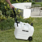 Wheeled Water Storage Container With Handle And Faucet, 28L PE, 49cmx27cmx39.9cm