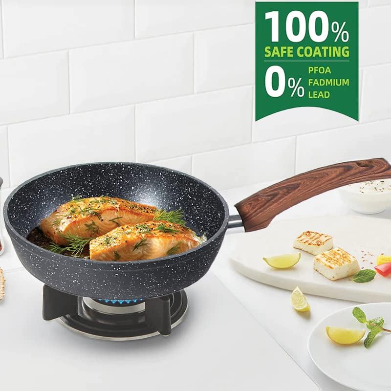 Kitchen Academy 12 Piece Green Granite Nonstick Induction Cookware Set - KA-CS01