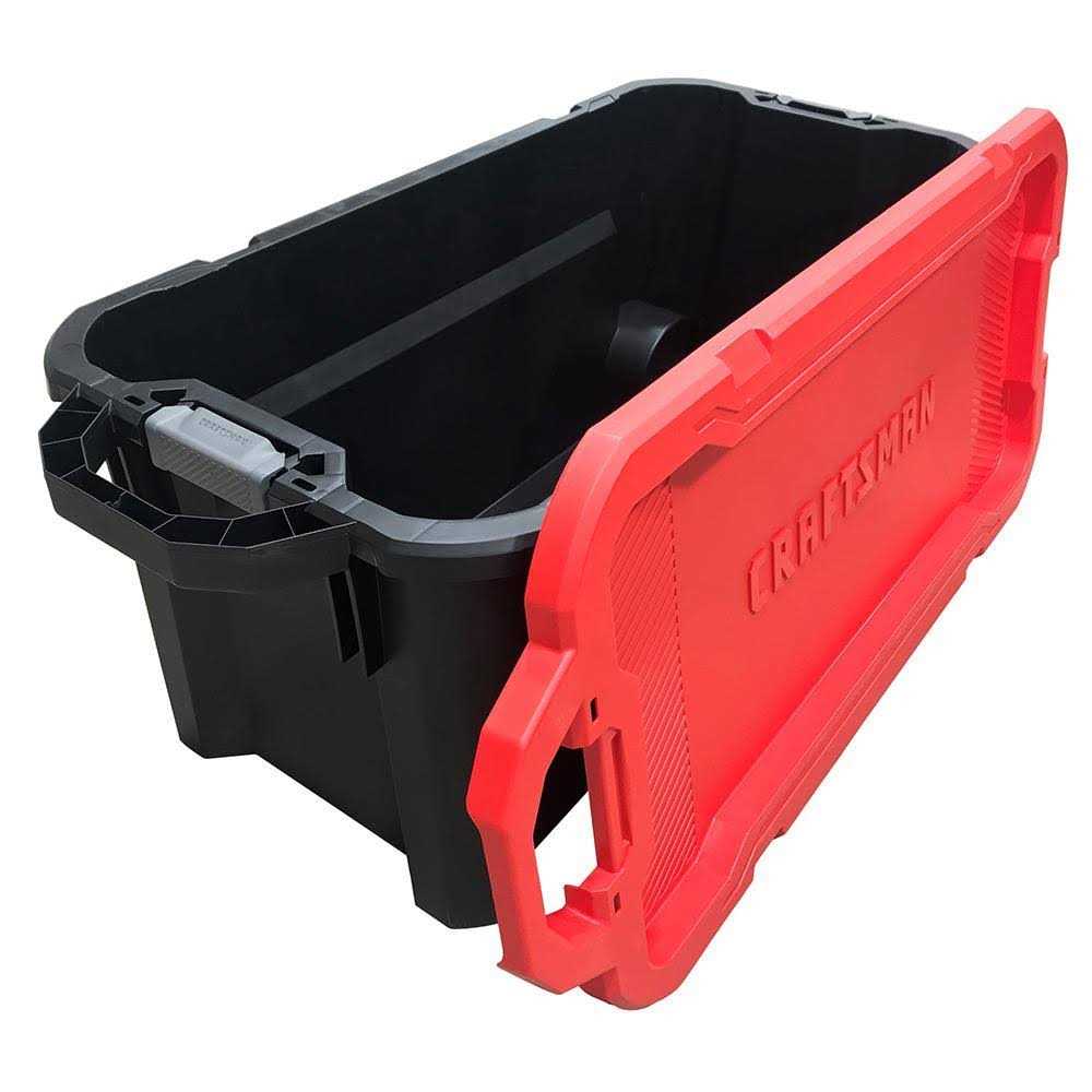 Craftsman 50-Gallon Black Tote With Latching Lid - CMXXPBP50GTW