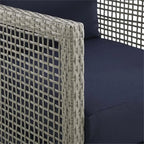Afuera Living Wicker Patio Loveseat, Gray - 52in W x 32in D