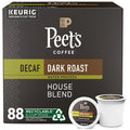 Peet's Coffee Decaf House Blend Dark Roast K-Cup Pods 88 Count