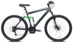 Genesis V2100 Men's Dual Suspension Mountain Bike, 26in, Slate Gray