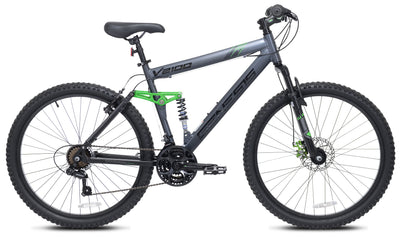 Genesis V2100 Men's Dual Suspension Mountain Bike, 26in, Slate Gray