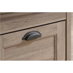 Bowery Hill Traditional Wood Executive Desk With File Drawer, Salt Oak