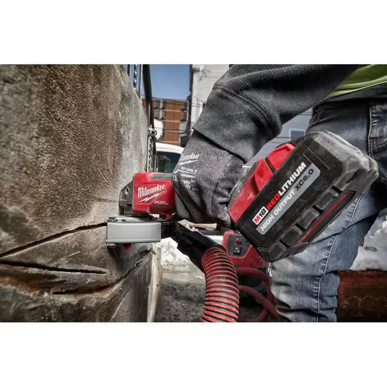 Milwaukee M18 FUEL 18V Brushless 4-1/2 in/5 in Angle Grinder With Paddle Switch - Two 6.0 Ah Batteries and Charger