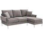 Churanty Convertible L-Shaped Sectional Sofa With Reversible Chaise Lounge, 84 Inch