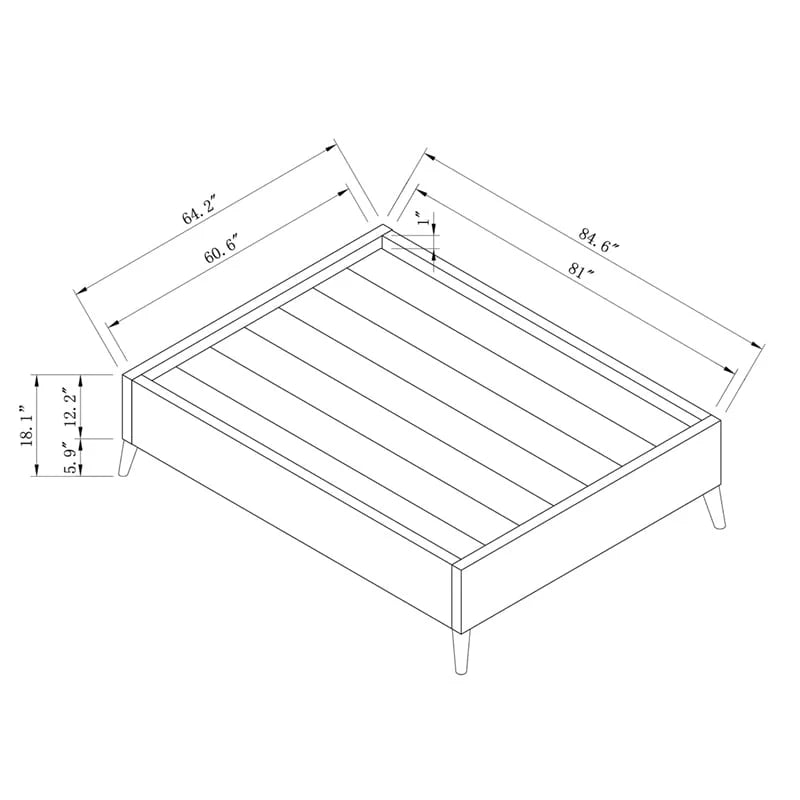Furniture of America Goodwater Faux Leather Full Foundation Bed - Brown