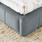 Full Upholstered Tufted Velvet Daybed Frame With Backrest And Armrests, Grey, 80.5'' x 59'' x 30.5''