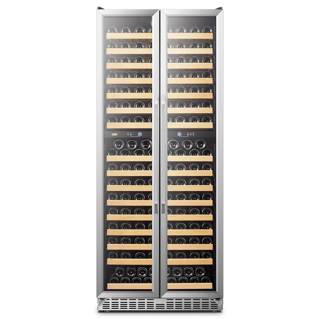 Lanbo 32 Inch 287 Bottle Dual Zone Compressor Freestanding Wine Refrigerator - LW328DD