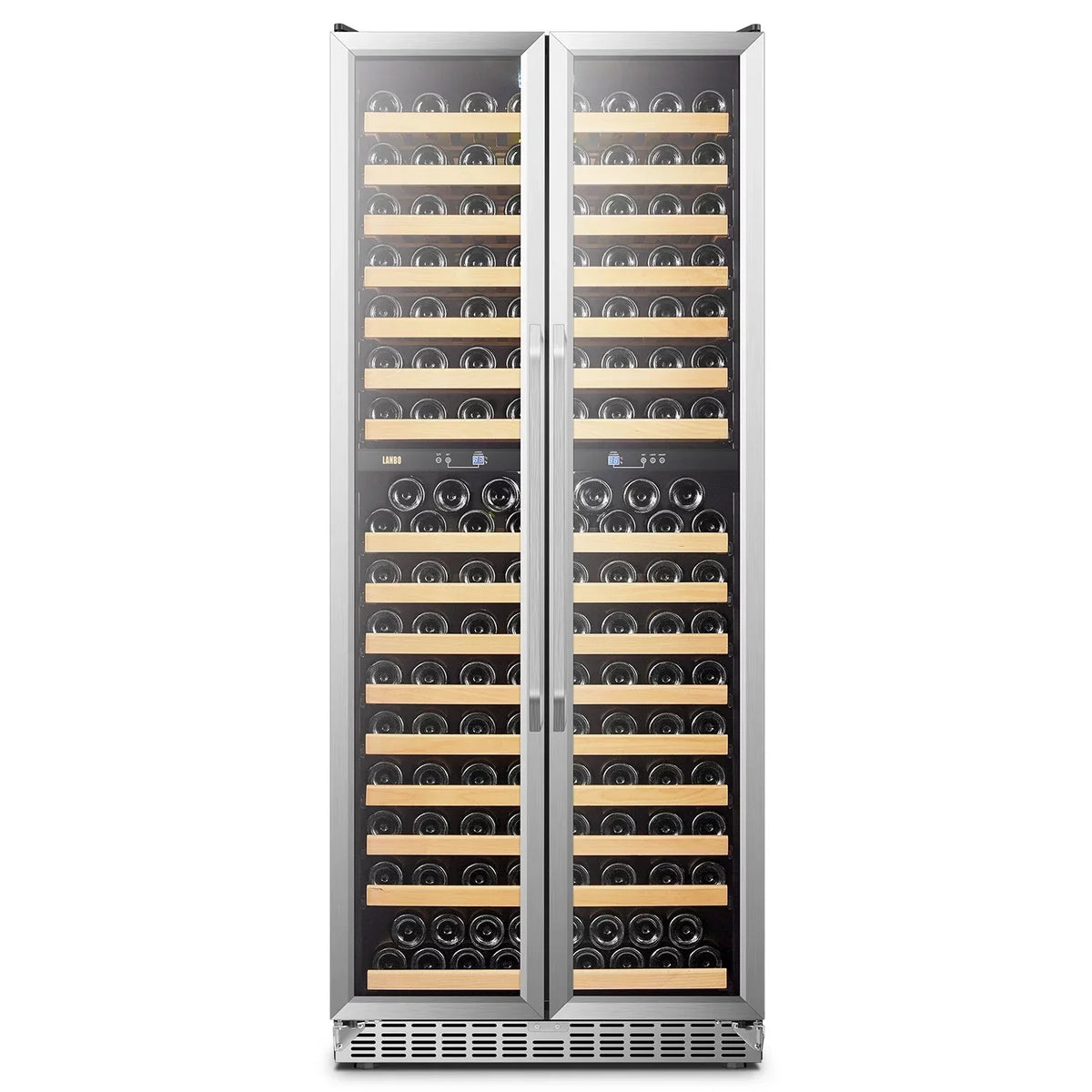 Lanbo 32 Inch 287 Bottle Dual Zone Compressor Freestanding Wine Refrigerator - LW328DD