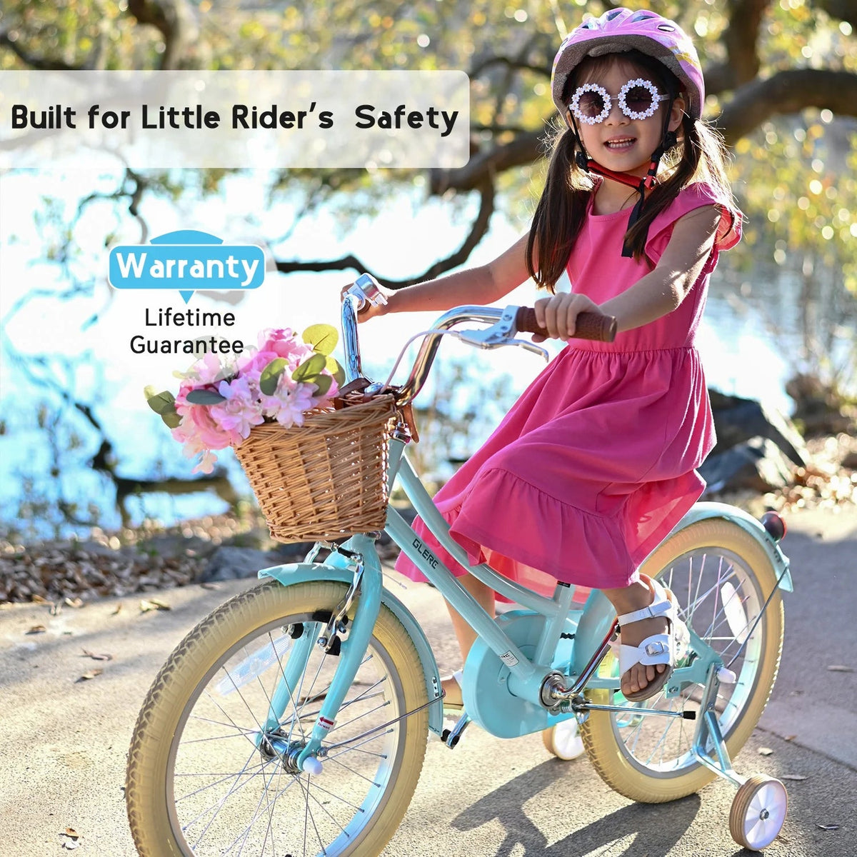 Glerc Girls' Kids' Bike, 12 inch, Pink, Ages 2-4 Years - Little Molly
