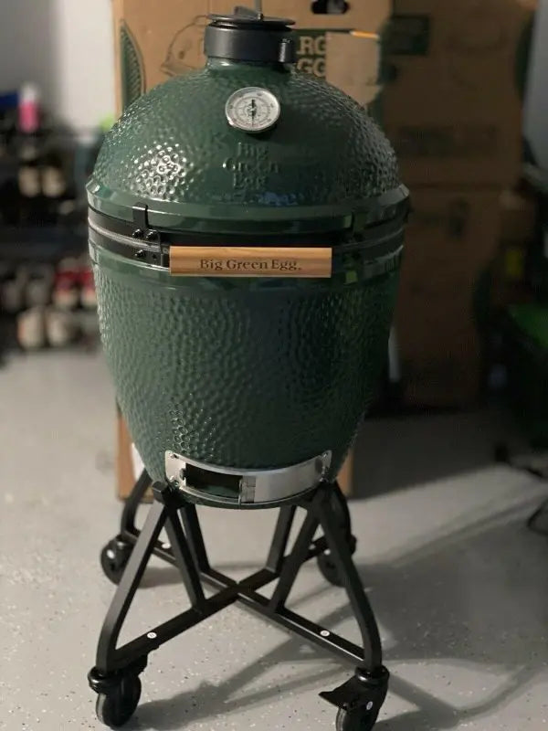 Big Green Egg Classic Ceramic Kamado Grill & Smoker Bundle, Green