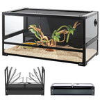 REPTI ZOO 40 Gallon Tempered Glass Reptile Terrarium Tank 36x18x18 in