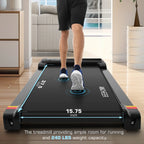 ANCHEER Under Desk Walking Pad Treadmill, 0.6-3.8 MPH, 240 lbs Capacity, 2.5 HP