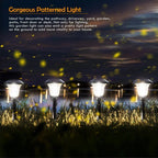 Solar Garden Landscape Lights, 8 Pack - Waterproof Glass Stainless Steel Auto-On/Off