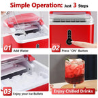 Countertop Bullet Ice Maker, 26.5 Lbs Per Day, Blue