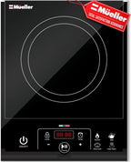 RapidTherm Portable Induction Cooktop Hot Plate, 1800W, 8 Temperature Levels