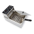 Electric Deep Fryer 6L/6.3QT Stainless Steel Countertop 1700W Single Tank