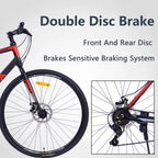 21 Speed Hybrid Bike 700C Disc Brake City Bicycle