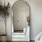 Arched Full Length Floor Mirror With Aluminum Alloy Frame - 65x22, 71x24, 71x28, 71x32