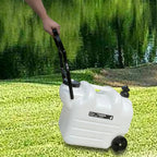 Wheeled Water Storage Container With Handle And Faucet, 28L PE, 49cmx27cmx39.9cm