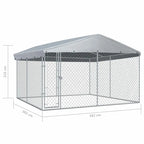 Outdoor Dog Kennel With Weatherproof Roof, 150.4 Sq Ft - 150.4 x 150.4 x 88.6 in