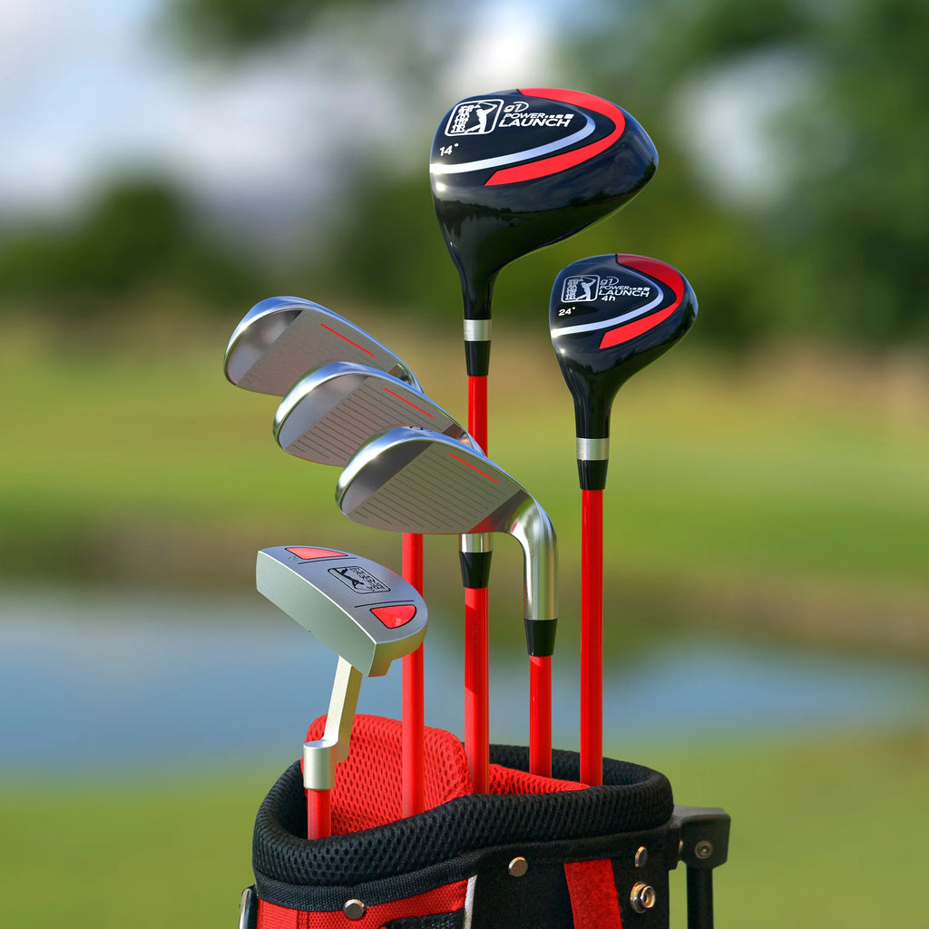 PGA Tour Right-Handed 10-Piece Kids Golf Club Stand Bag Set, Ages 8-12, Player Height 4ft 8in - 5ft 2in