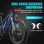 AMYET 26 x 4 Fat Tire Electric Mountain Bike, 48V 15Ah, 7-Speed - EB26