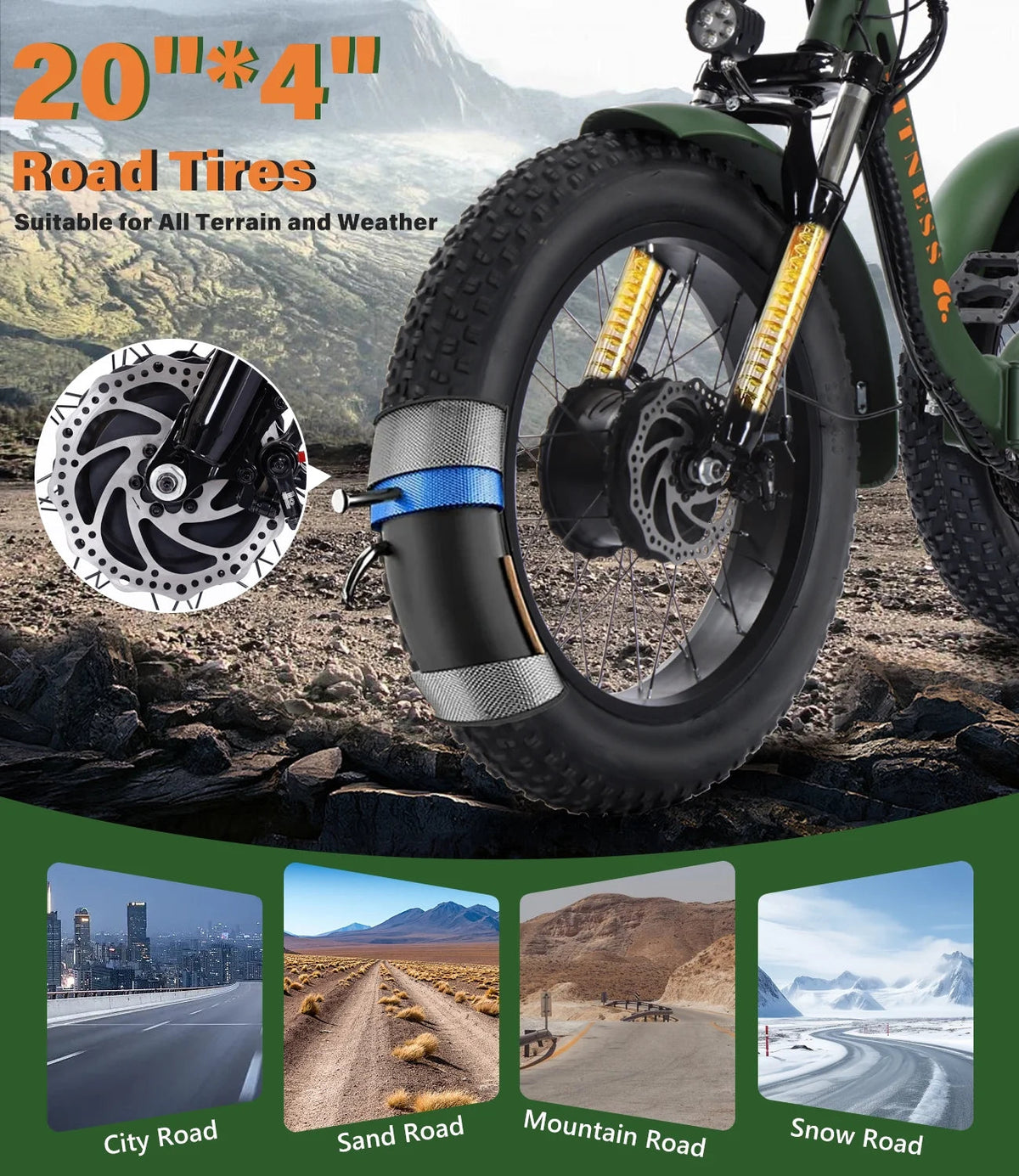 YEBEI Folding Electric Tricycle for Adults, 500W Motor, 48V15AH Lithium Battery, 20 x 4.0 in Fat Tires
