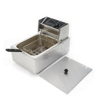 denest 5kW Large Single-Tank Electric Deep Fryer With Fry Basket - 6/12L