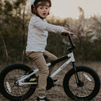 Glerc Kids BMX Style Bicycle 14 Inch Blue With Training Wheels And Coaster Brake