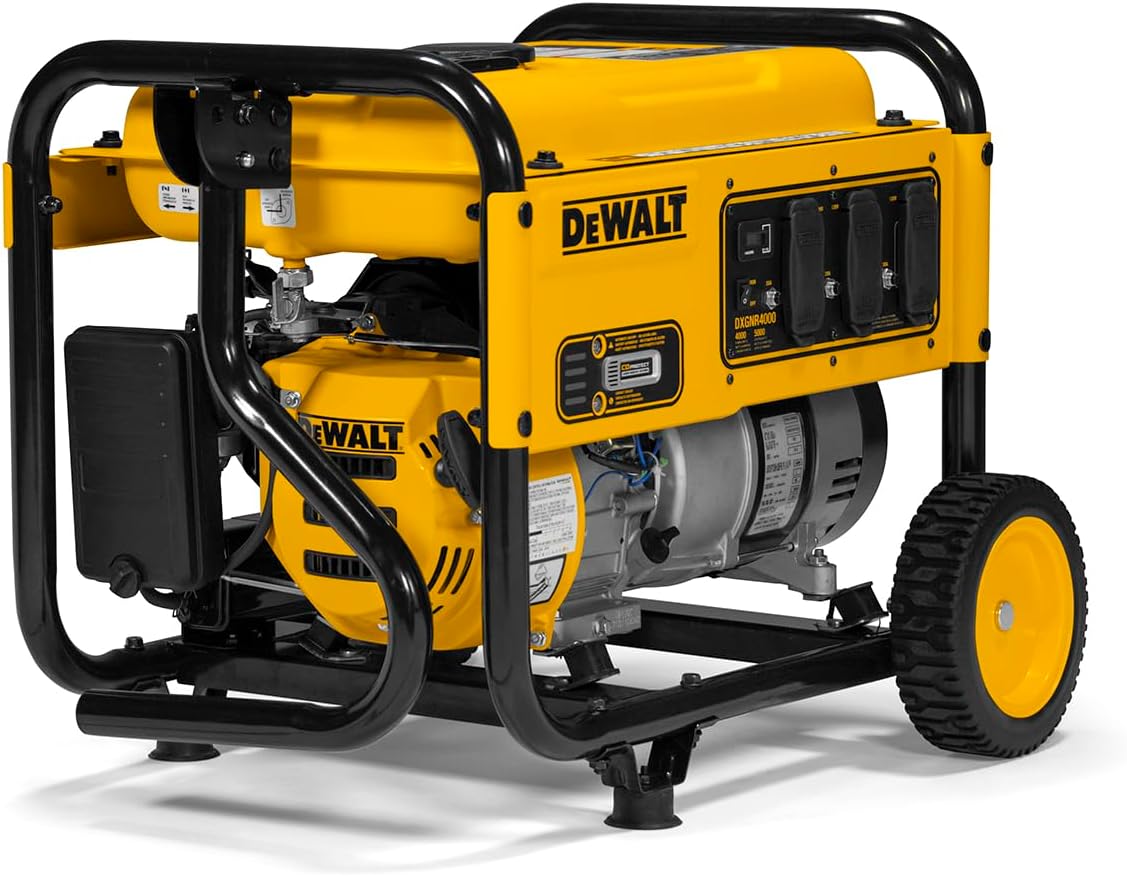 DeWalt Portable Gas Generator 5 000 Starting Watts, 4 000 Running Watts, 223cc - DXGNR4000