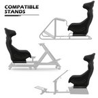 MoNiBloom Racing Simulator Game Seat With Adjustable Slide, Black
