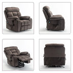 Large Electric Power Lift Recliner With Heat, Massage, Hidden Cup Holder - 40.94W x 38.19D x 42.52H