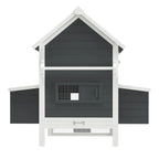 PawHut Large Chicken Coop, 162 in, For 6-8 Chickens, Storm Gray/Crystal White - D51-336V00CG