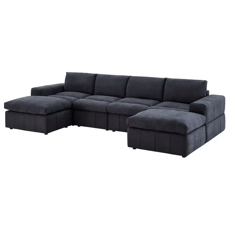 134in Wide Reversible Modular Sectional With Ottoman