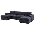 134in Wide Reversible Modular Sectional With Ottoman