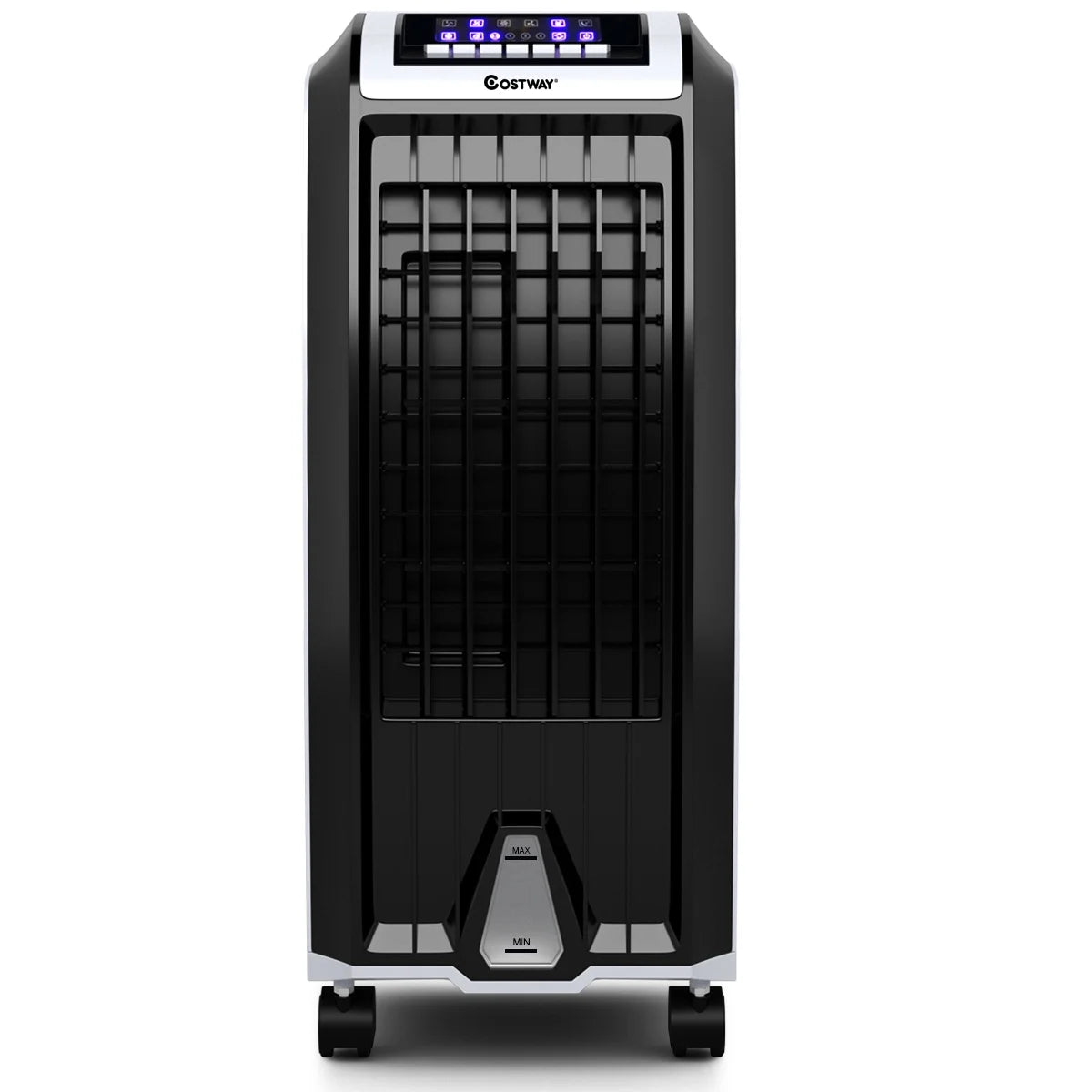 Costway Portable Evaporative Air Cooler Fan With Remote Control - 6.5L, White + Black