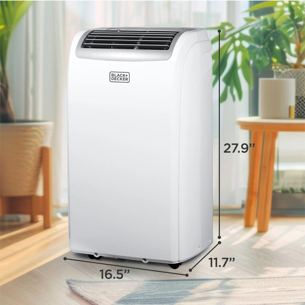 BLACK+DECKER Portable Air Conditioner 14,000-BTU 3-Speed 1,250-Watt With Remote - BPP10WTB