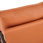 GVJMTKP Two-Seater Sofa Chair With 2 Pillows, PU Leather, Brown - SF-D008-BR