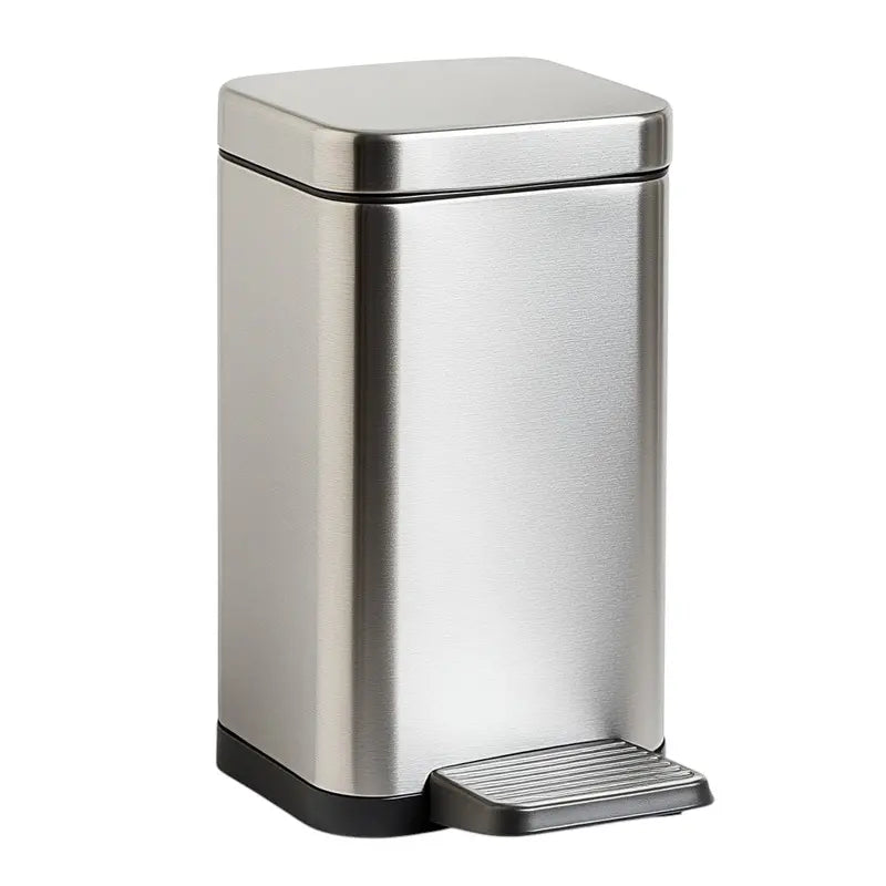 Hikmfg Slim Step-Operated Waste Bin, 10-Liter, 5.5 Inches Wide
