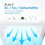 BLACK+DECKER Portable Air Conditioner 10,000 BTU for Rooms up to 450 Sq. Ft., White