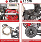 Simpson Gas Pressure Washer 3500 PSI 2.5 GPM With Honda GX200 Engine - PS61002-S