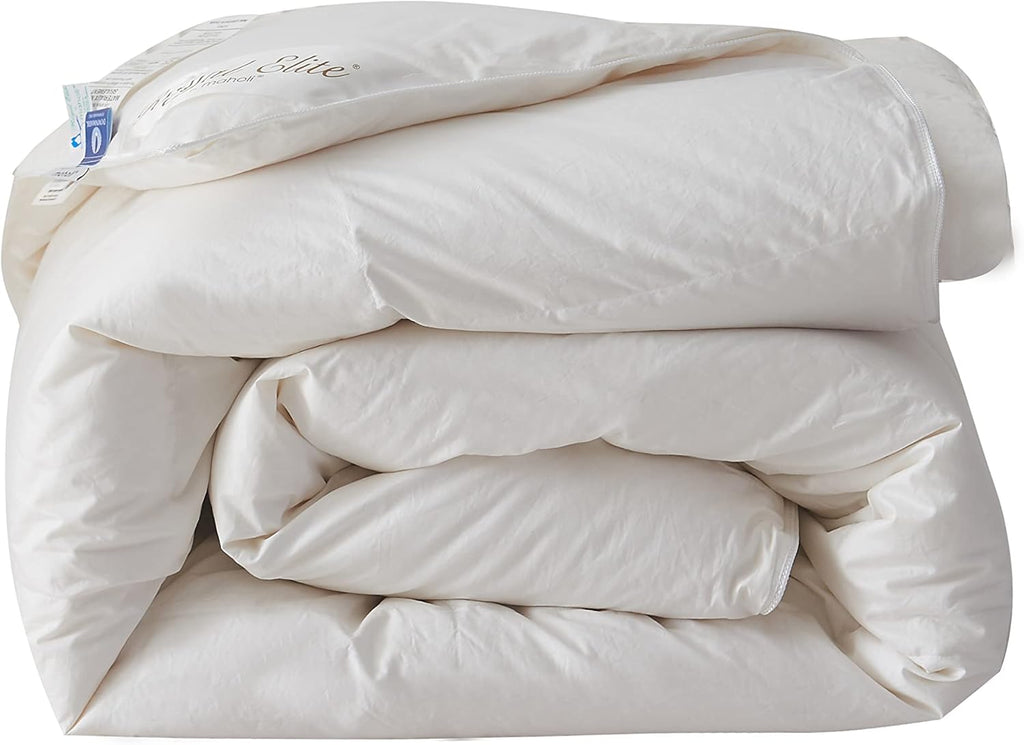 Royal Elite Canadian Down Comforter Queen Size, 88 x 90 inch, 30oz White Down, Cotton Shell