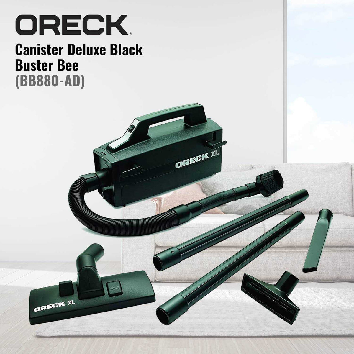 Oreck Super-Deluxe Compact Canister Vacuum Cleaner - BB880