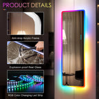 LVSOMT Full Length Mirror With Lights, 47 x 16 in, RGB Color Changing, 14 LED